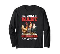 I Only Want Chickens Don't Judge Me Farmer Backyard - Manga Larga