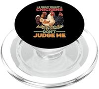 I Only Want Chickens Don't Judge Me Farmer Backyard PopSockets PopGrip para MagSafe