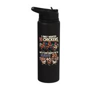 I Only Wanted 10 Chickens But If God Wants Me To Have 20 40 Stainless Steel Insulated Water Bottle