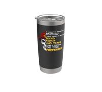 I Own It Forever The Title Firefighter Fireman Firefighters Vaso térmico de acero inoxidable de doble pared