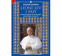 I papi e Leone XIV. Poster doppio con le biografie dei pontefici