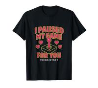 I Paused My Game For You 90s Arcade Y2K Gráfico Camiseta