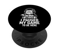 I Paused My Game To Be Here Cat Feline Merch Niños y Adultos PopSockets PopGrip Adhesivo