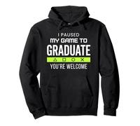 I Paused My Game To Graduate Graduate Funny Gamer Grad Sudadera con Capucha