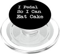 I Pedal So I Can Eat Cake Citas divertidas de ciclismo PopSockets PopGrip para MagSafe