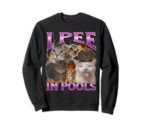 I Pee In Pools Funny Cat Meme Bootleg Gráfico Sudadera