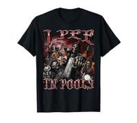 I Pee In Pools Funny Hard Skeleton Meme Bootleg Gráfico Camiseta