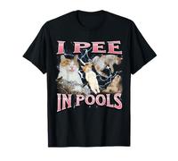 I Pee In Pools Funny Offensive Cat Meme Bootleg Gráfico Camiseta