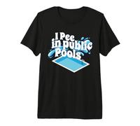 I Pee In Pools Funny Peeing In Pools Swim Party Retro Camiseta Premium