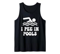 I Pee in Pools Funny Swim Waves Pool Time Chistes Sarcástico Camiseta sin Mangas