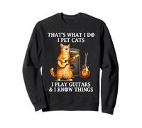 I Pet Cats I Play Guitars and I Know Things Funny Guitarist Sudadera