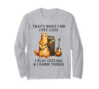 I Pet Cats Play Guitars and I Know Things Funny Guitarist Manga Larga
