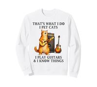 I Pet Cats Play Guitars and I Know Things Funny Guitarist Sudadera