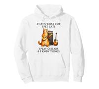 I Pet Cats Play Guitars and I Know Things Funny Guitarist Sudadera con Capucha