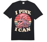 I Pink I Can - Tren de concienciación sobre el cáncer de Mama Retro Comfort Colors Adult Heavyweight T-Shirt