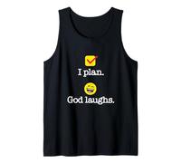 I Plan. God Laughs. Divertido diseño de recuperación Camiseta sin Mangas