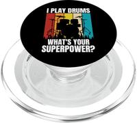I Play Drums Whats Your Superpower? PopSockets PopGrip para MagSafe