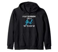 I Play Euphonium Like A Girl Camiseta Mujer Fuerte Regalo Sudadera con Capucha