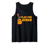 I Play For Jesus Church Músico Niños Guitarra Religiosa Camiseta sin Mangas