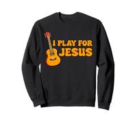 I Play For Jesus Church Músico Niños Guitarra Religiosa Sudadera