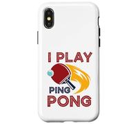 I Play Table Tennis Retro Sports Player Paddle Funny Carcasa para iPhone X/XS