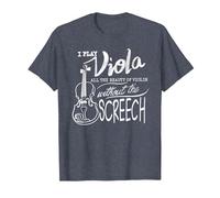 I Play Viola All The Beauty of Violin | Divertido Regalo violista Camiseta, Hombre, Azul Jaspeado, XXL