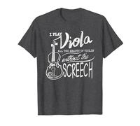 I Play Viola All The Beauty of Violin | Divertido Regalo violista Camiseta, Hombre, Jaspeado Oscuro, 6XL