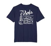 I Play Viola All The Beauty of Violin | Divertido Regalo violista Camiseta, Hombre Tallas Grandes, Azul Marino, 6X Alto