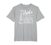 I Play Viola All The Beauty of Violin | Divertido Regalo violista Camiseta, Hombre Tallas Grandes, Gris Jaspeado, 5X Alto