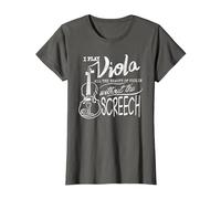I Play Viola All The Beauty of Violin | Divertido Regalo violista Camiseta, Mujer, Asfalto, L