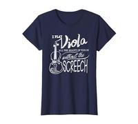 I Play Viola All The Beauty of Violin | Divertido Regalo violista Camiseta, Mujer, Azul Marino, S