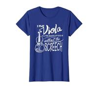 I Play Viola All The Beauty of Violin | Divertido Regalo violista Camiseta, Mujer, Azul Real, XXL