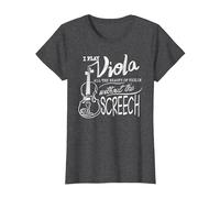 I Play Viola All The Beauty of Violin | Divertido Regalo violista Camiseta, Mujer, Jaspeado Oscuro, 3XL