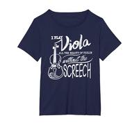 I Play Viola All The Beauty of Violin | Divertido Regalo violista Camiseta, Mujer Tallas Grandes, Azul Marino, 6XL Grande