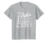 I Play Viola All The Beauty of Violin | Divertido Regalo violista Camiseta, Niños, Gris Jaspeado, 6 años