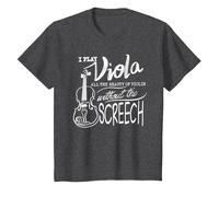 I Play Viola All The Beauty of Violin | Divertido Regalo violista Camiseta, Niños, Jaspeado Oscuro, 4 años
