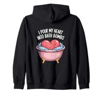 I Pour My Heart Into Bath Bombs Diseño divertido para los amantes del baño Sudadera con Capucha