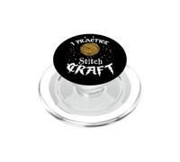 I Practice Stitch Craft - Yarn Knitting - Knitter's Gift PopSockets PopGrip para MagSafe