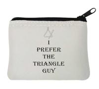 I Prefer The Triangle Guy - Monedero de neopreno (10 x 11 cm), color blanco, White, Talla única