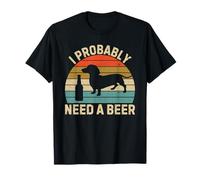 I Probably Need A Beer Dachshund Mom Dad Camiseta