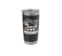I Promise To Teach Heart LGBTQ Gay LGBT Pride Month Vaso térmico de acero inoxidable de doble pared