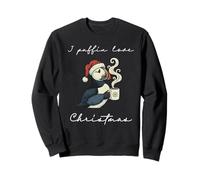 I Puffin Love Christmas Funny Holiday Doodle Bird Coffee Sudadera