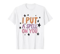 I Put A Spell On You - Camisa Retro de Halloween con Estrellas para Mujeres y niñas Camiseta