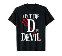 I Put D in Devil Disfraz de Halloween a Juego para Hombres y Mujeres Camiseta