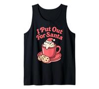 I Put out for Santa Christmas Cookies Leche Mujeres Hombres Camiseta sin Mangas