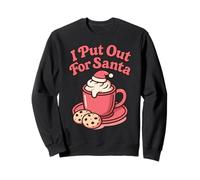 I Put out for Santa Christmas Cookies Leche Mujeres Hombres Sudadera