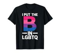 I Put The B In LGBTQ Identidad del Orgullo Bi - Camiseta