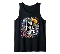 I Put The B In LGBTQ Identidad del Orgullo Bi |- Camiseta sin Mangas