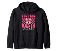 I Put The Bad In Badminton Girl Mom Mother's Day Coquette Bow Sudadera con Capucha