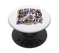 I Put The Boo in Boojee Halloween Ghost Trendy Pumpkins Fall PopSockets PopGrip Adhesivo